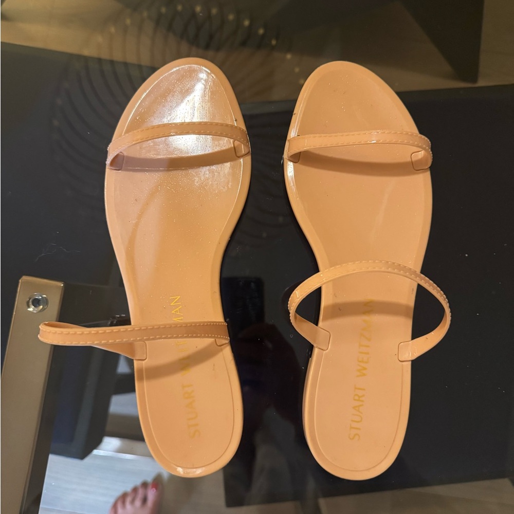 Stuart Weitzman Blush Jelly Sandals 2 Strap- Brand New 10